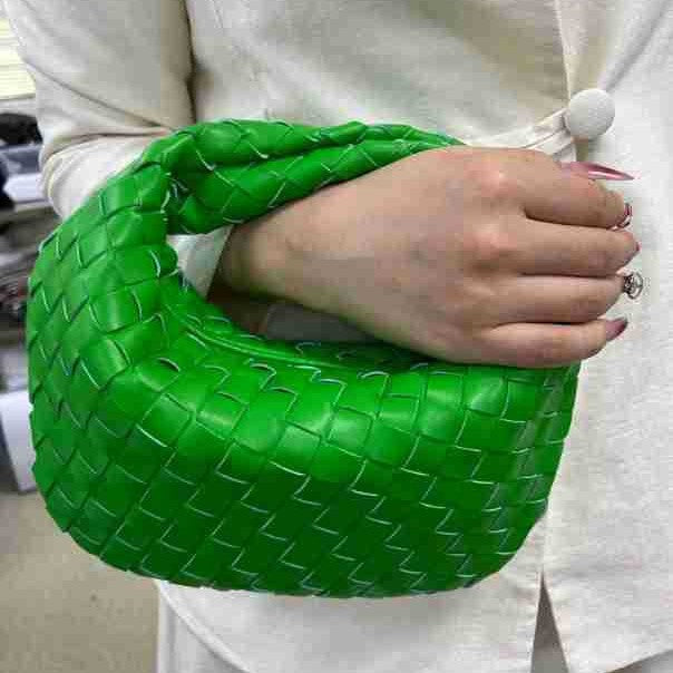 Woven Female Cloud Croissant Hand Holding Handbags
