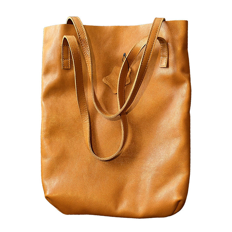 Simple Leather First Layer Cowhide Lightweight Shoulder Bags