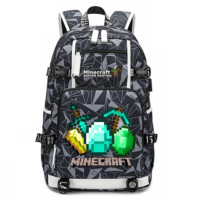 My World Surrounding The Game Printed Backpacks