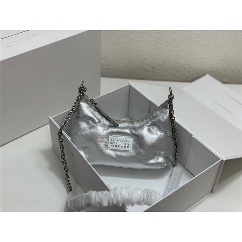 Style Sheepskin Mini Chain Cloud Underarm Bags