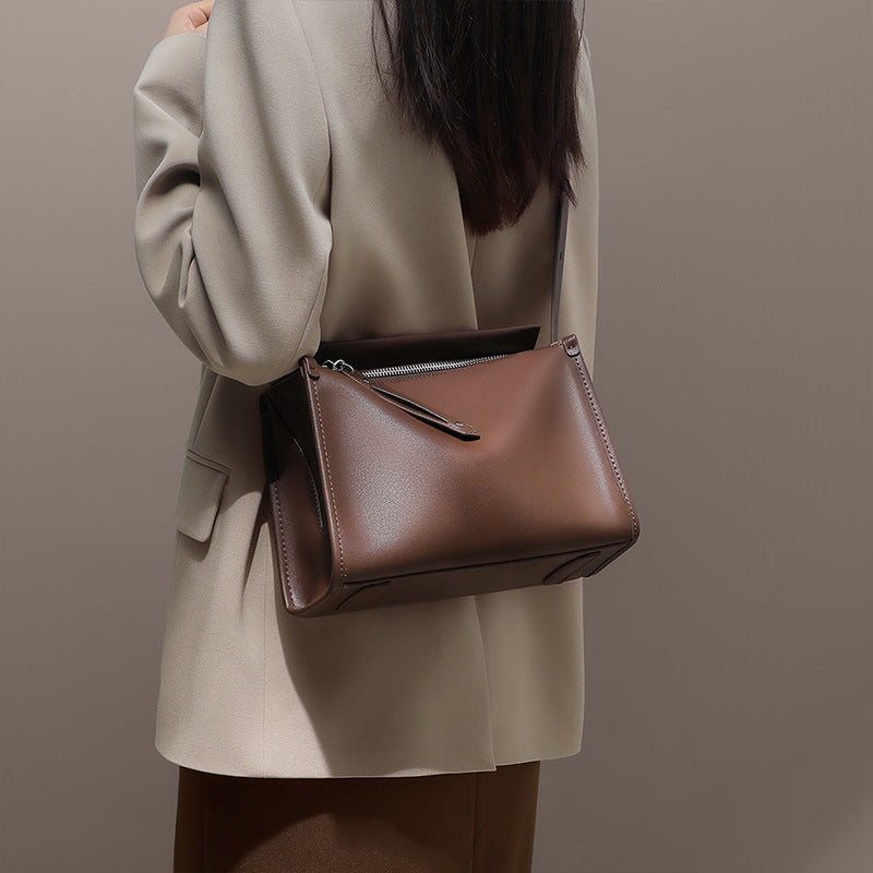 Women's Pillow High-grade Single Genuine Leather Commuter Crossbody Bags
