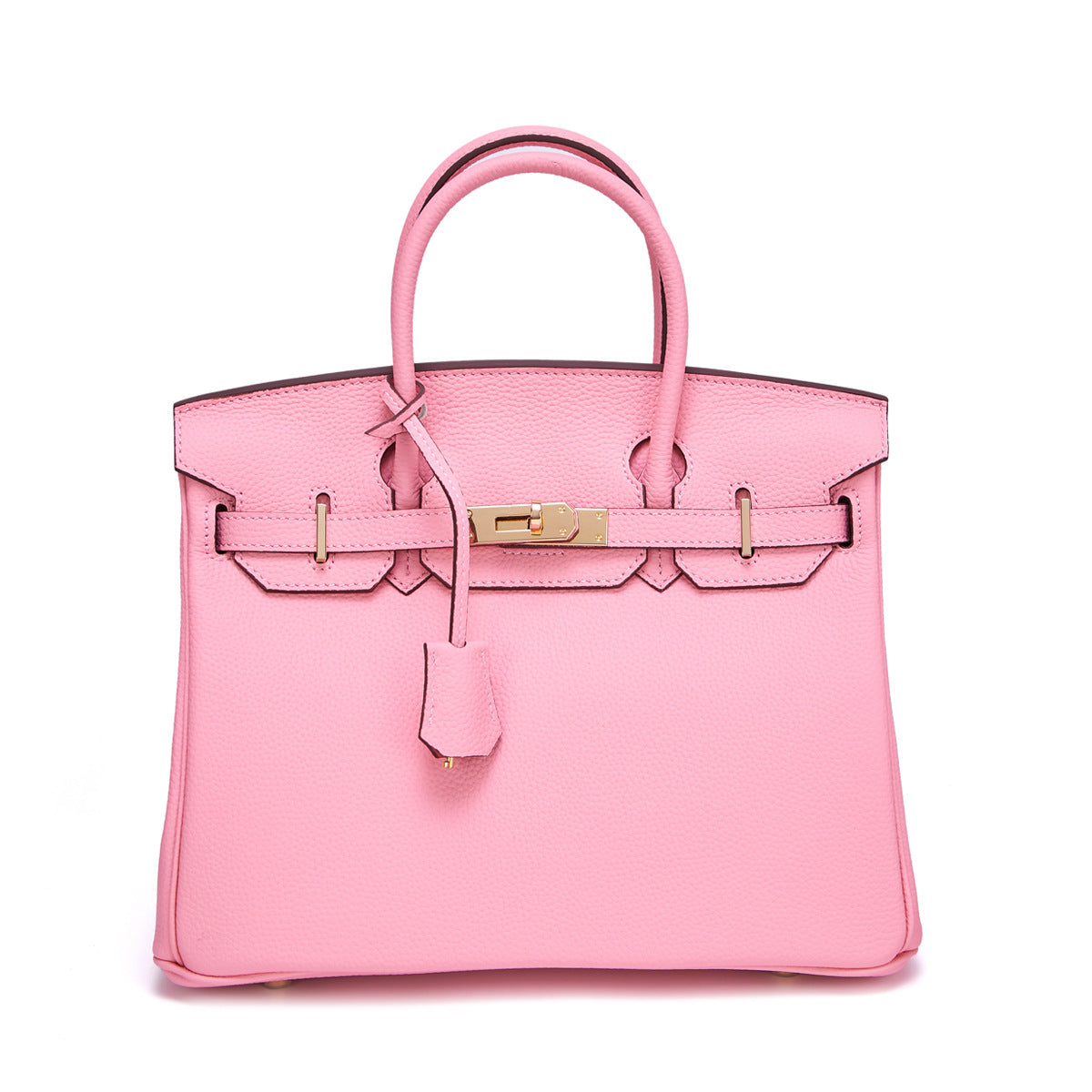 Women's Gold First Layer Cowhide Leather Large Handbags