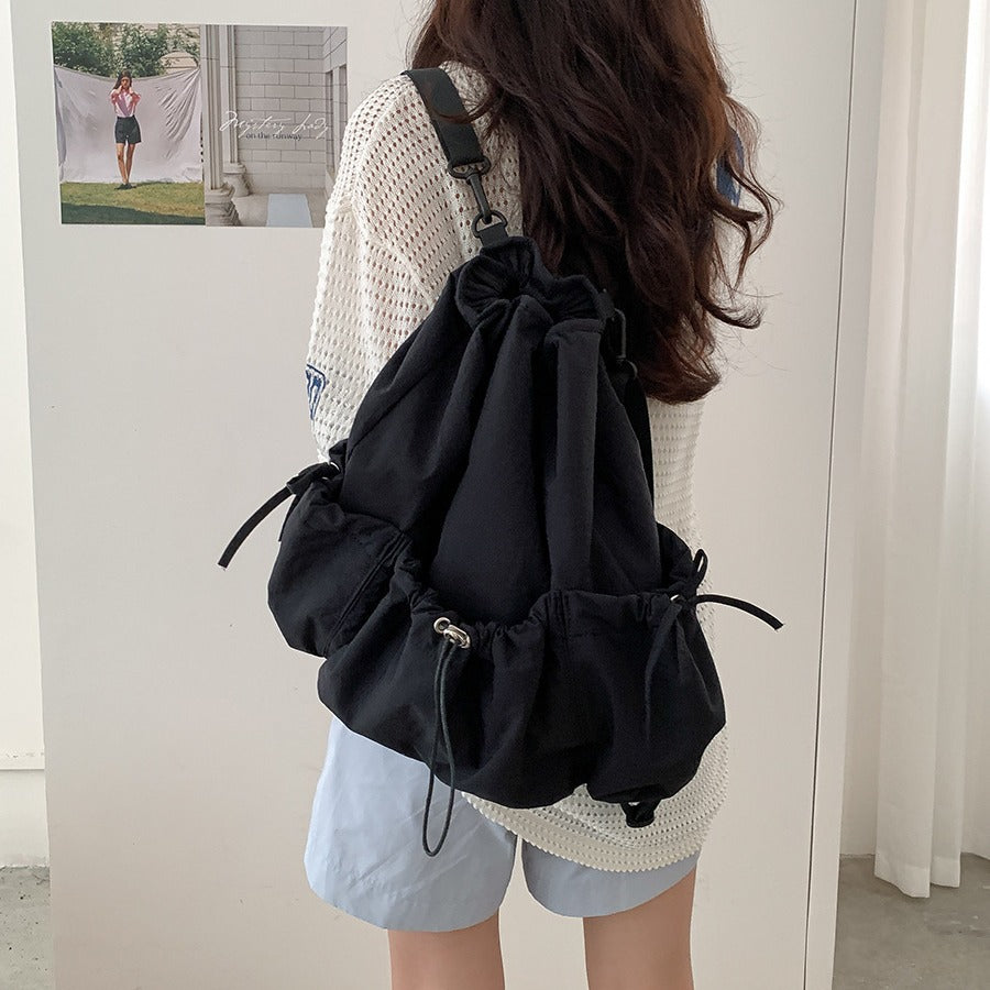 Large Capacity Pleated Commuter College Simple Backpacks