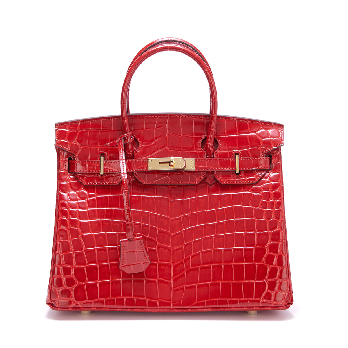 Women's Genuine Leather Crocodile Pattern Fashion Big Handbags