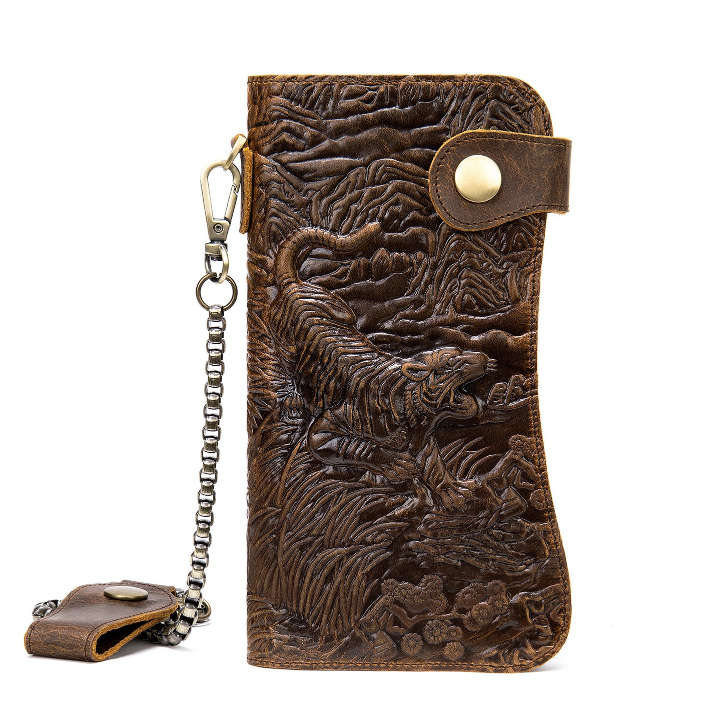 Men's Horse Leather Long Vintage Genuine Iron Men's Wallets