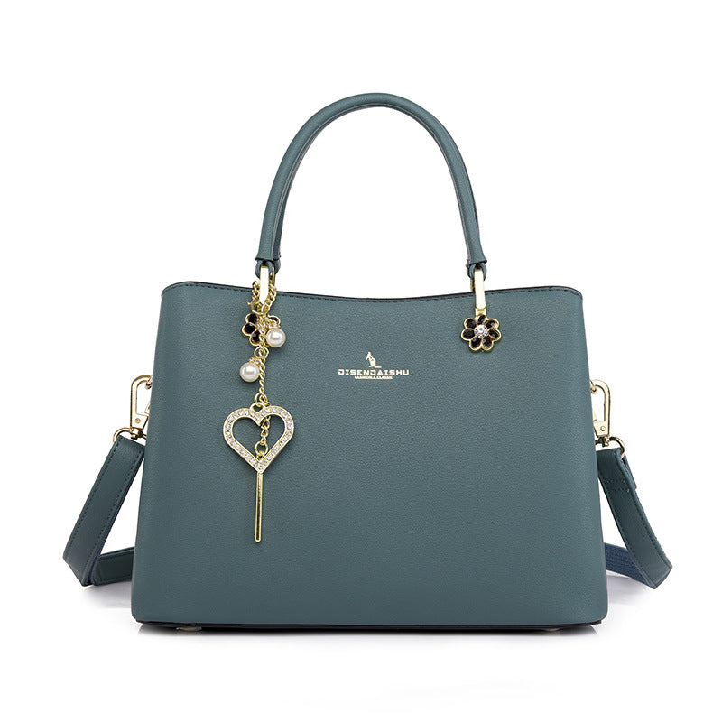 Women's Mother's Soft Leather Fashionable Portable Elegant Handbags