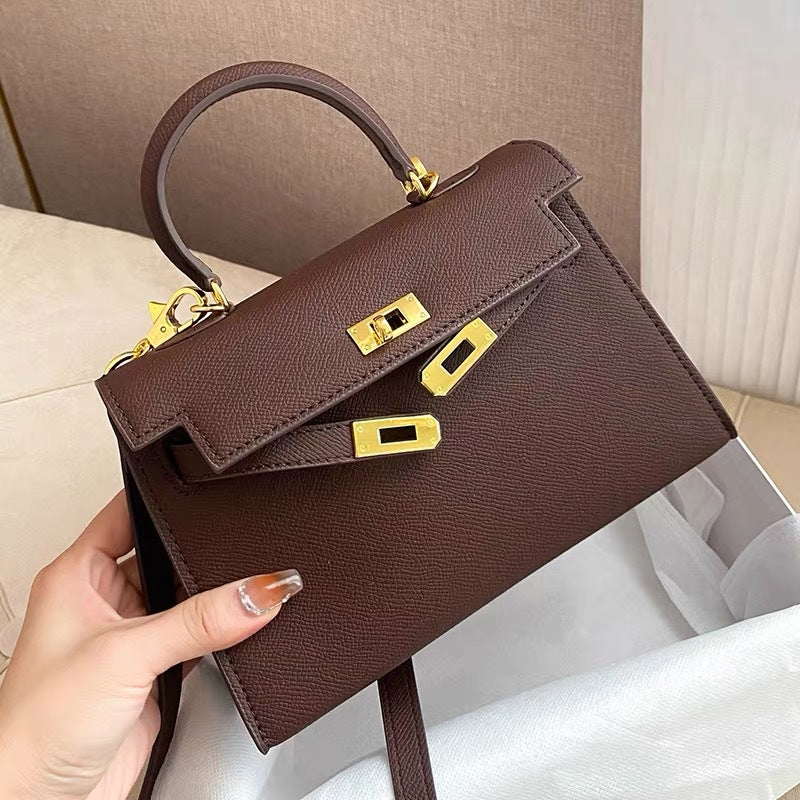 High-grade Genuine Leather Kelly Second Generation Crossbody Bags