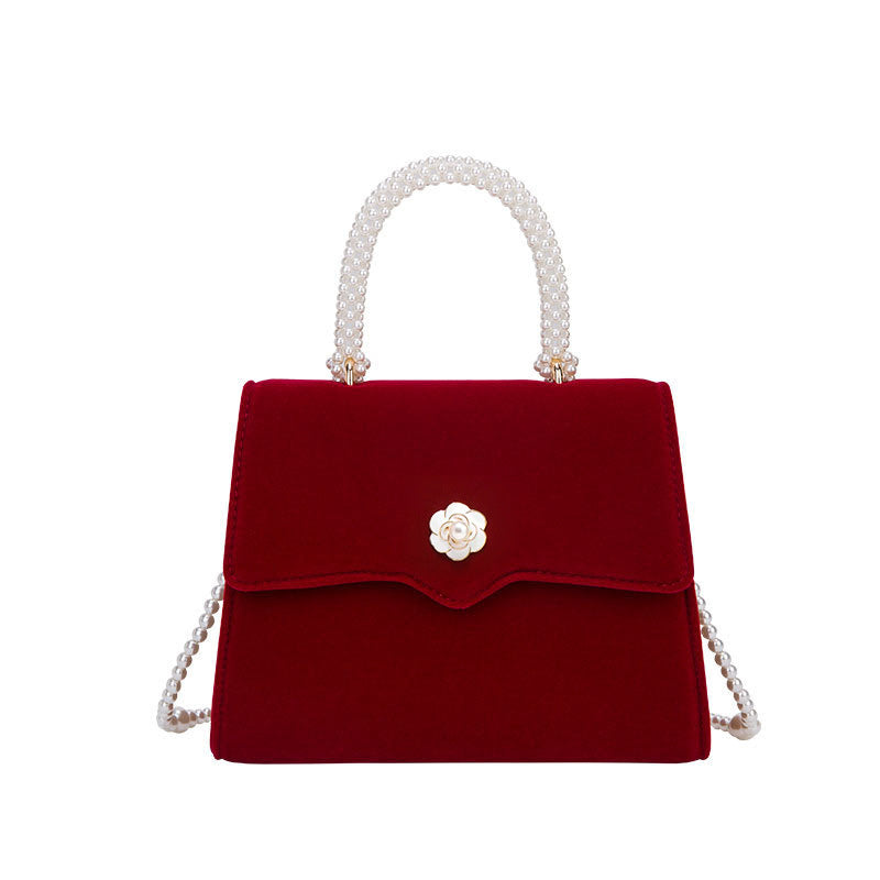 Female Fashion High Sense Niche Pearl Handbags