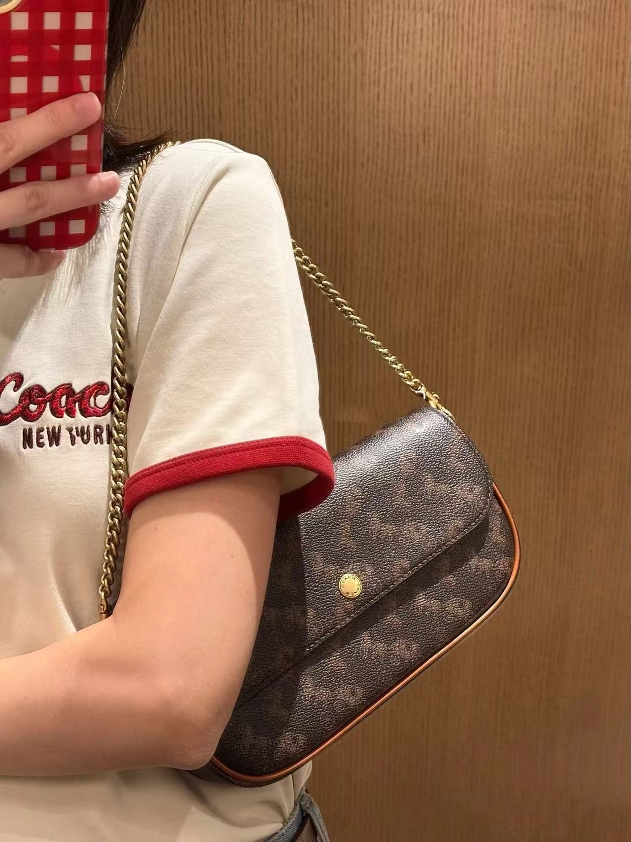 Women's Baguette Underarm Portable Chain Commuter Crossbody Bags