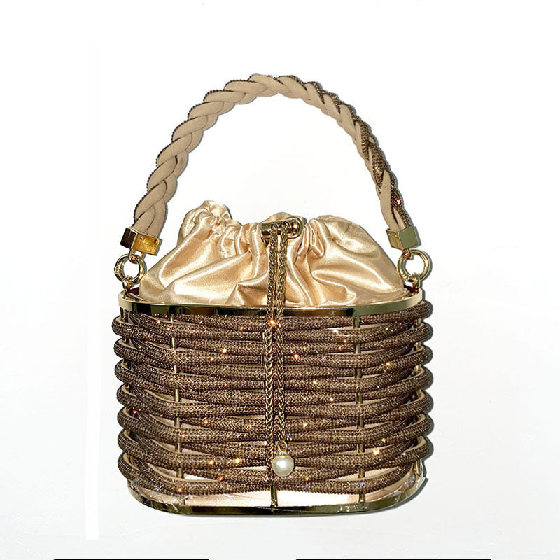 Women's Luxury Fashion Simple Hand-woven Screw Pattern Shoulder Bags
