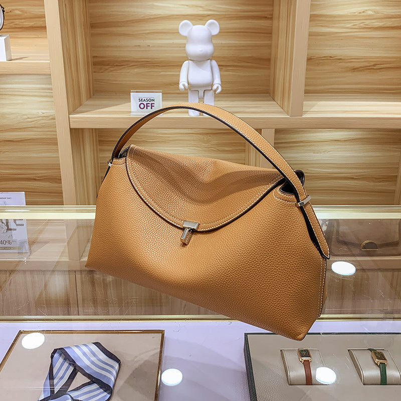Women's Niche Pillow Lychee Pattern Soft Leather Shoulder Bags