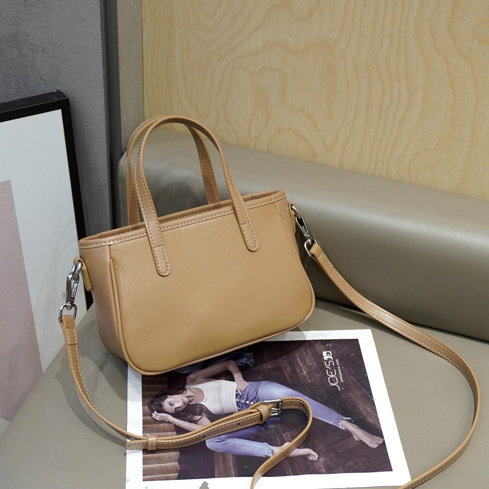 Women's Genuine Leather Vintage First Layer Vegetable Tanned Crossbody Bags