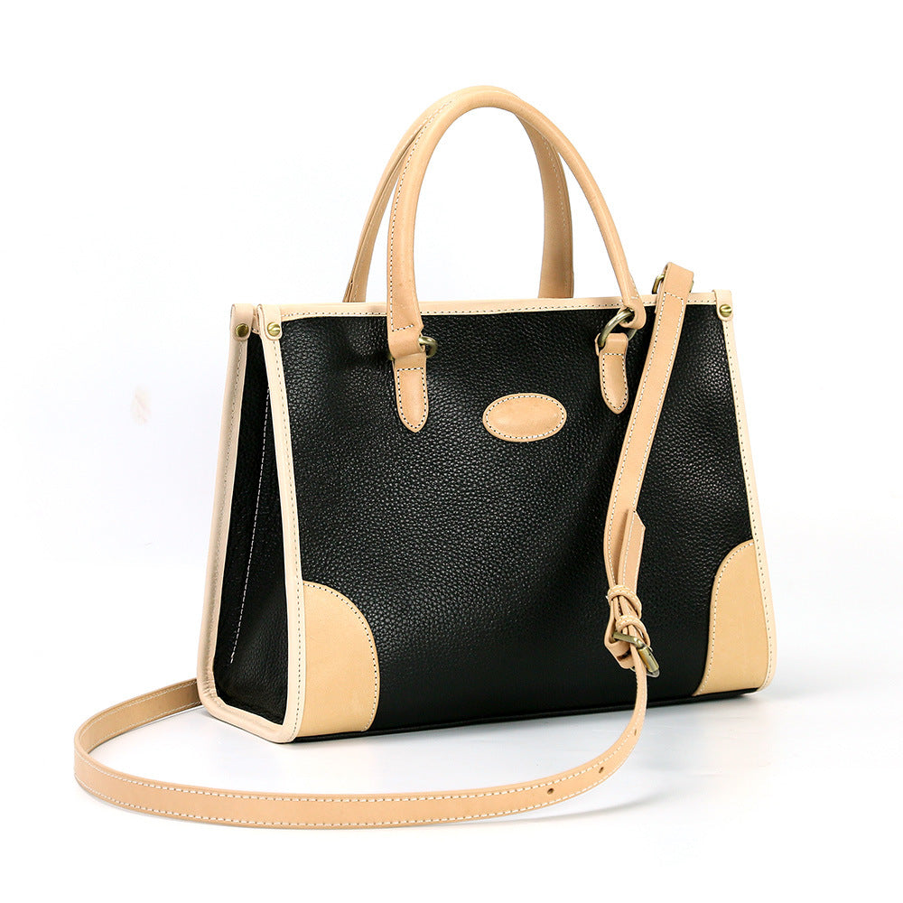 Women's Genuine Leather Top Layer Cowhide Medium Handbags