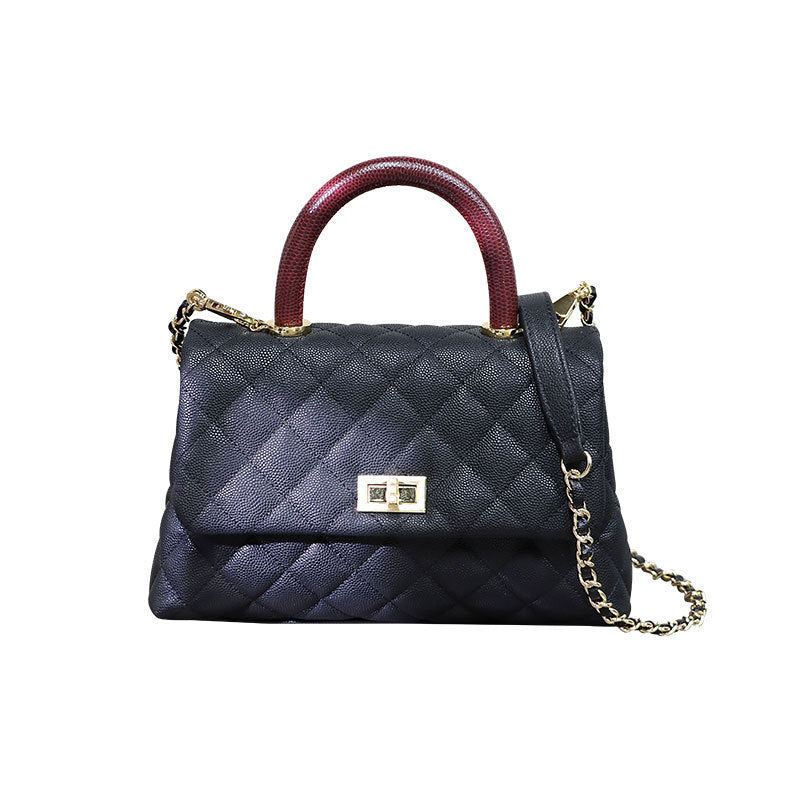 Women's Genuine Leather Mini Style Chain Mouth Crossbody Bags