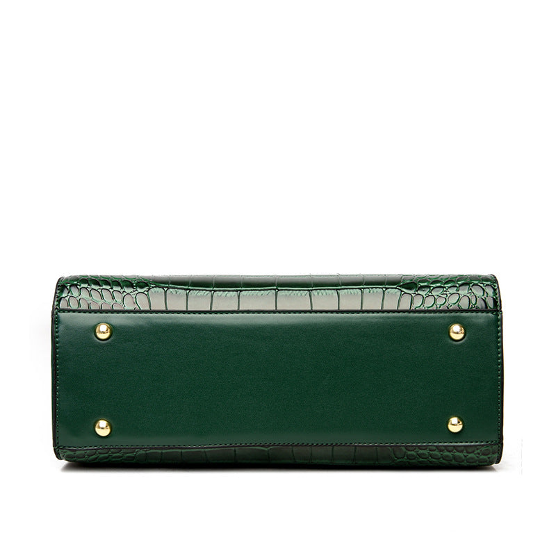 Women's Crocodile Pattern Match Sets Fashion Shoulder Bags