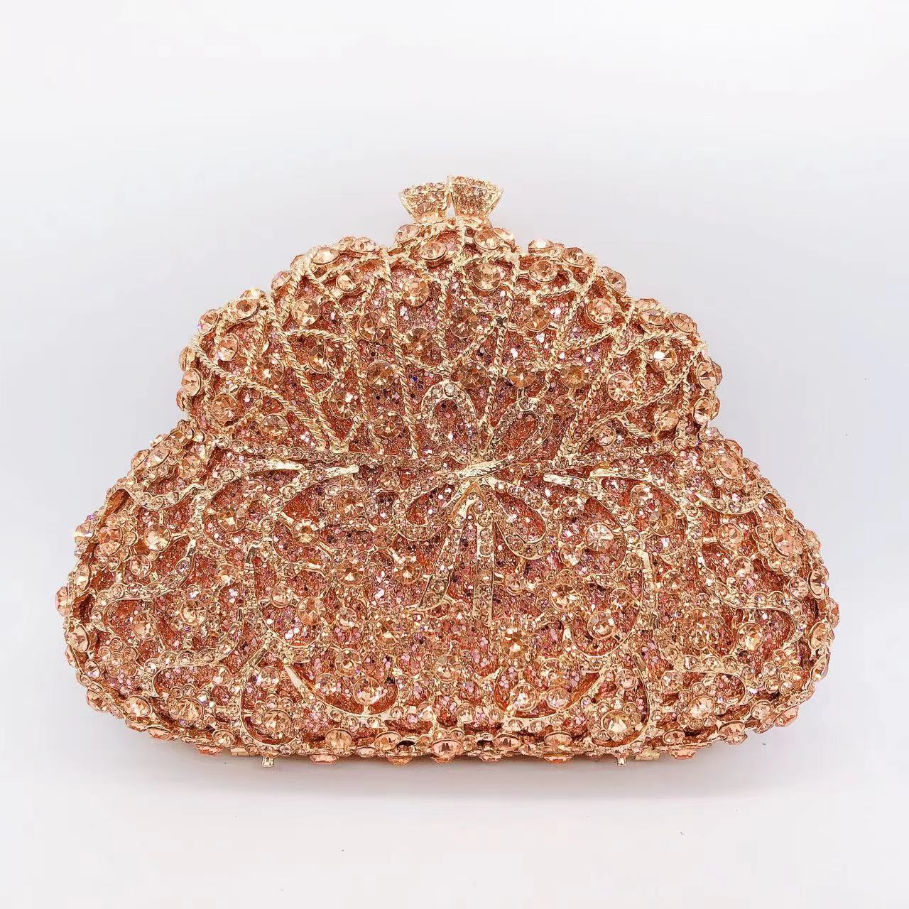 Women's Wei Mermaid Order Diamond Hollow Rhinestone Evening Bags