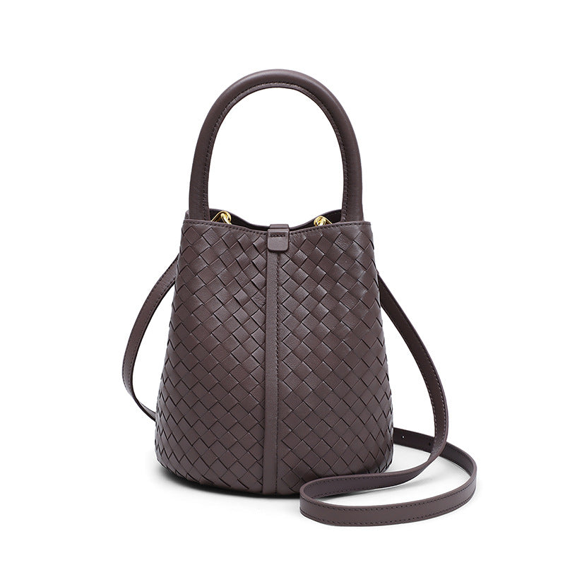 Women's Summer Cross Body Genuine Leather Woven Crossbody Bags
