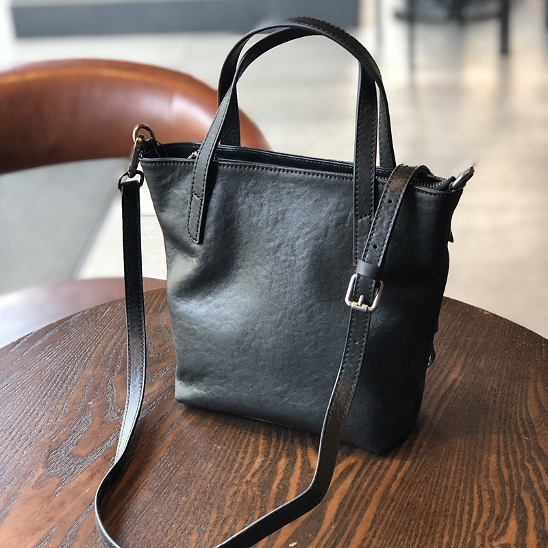 Women's First Layer Cowhide Soft Leather Fashion Korean Handbags