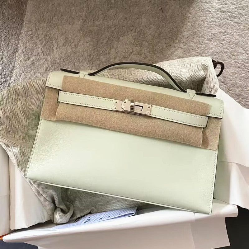 Women's Cowhide Classic Generation Kelly Genuine Leather Handbags