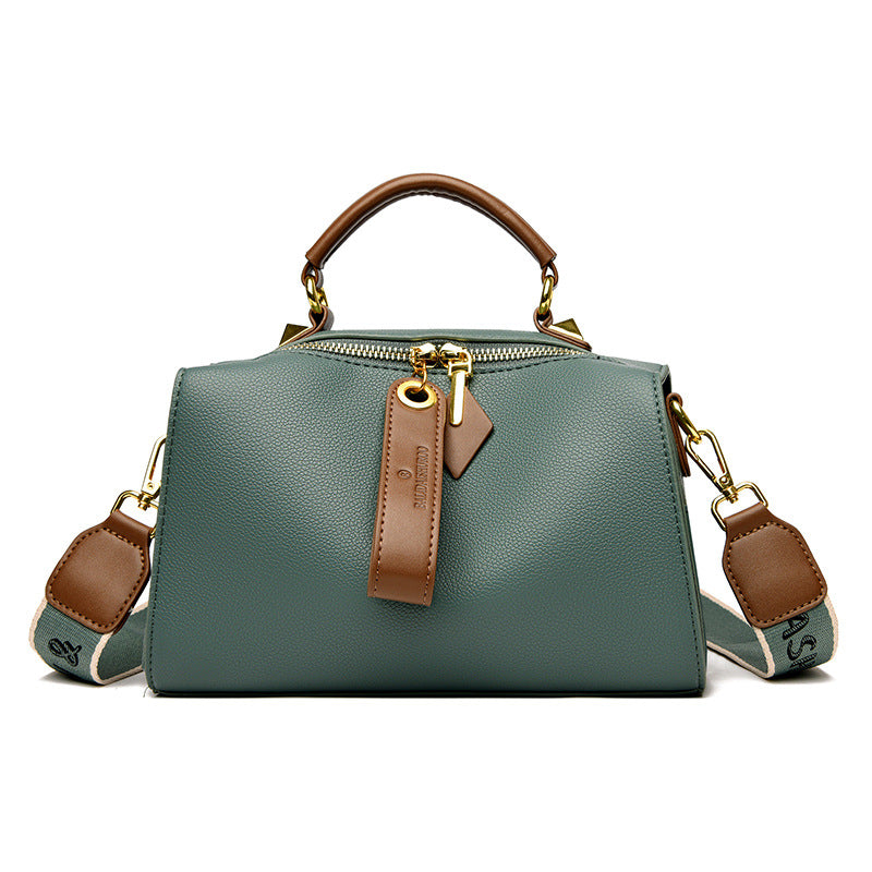 Women's Fashion Simple Wide Strap Female Soft Crossbody Bags