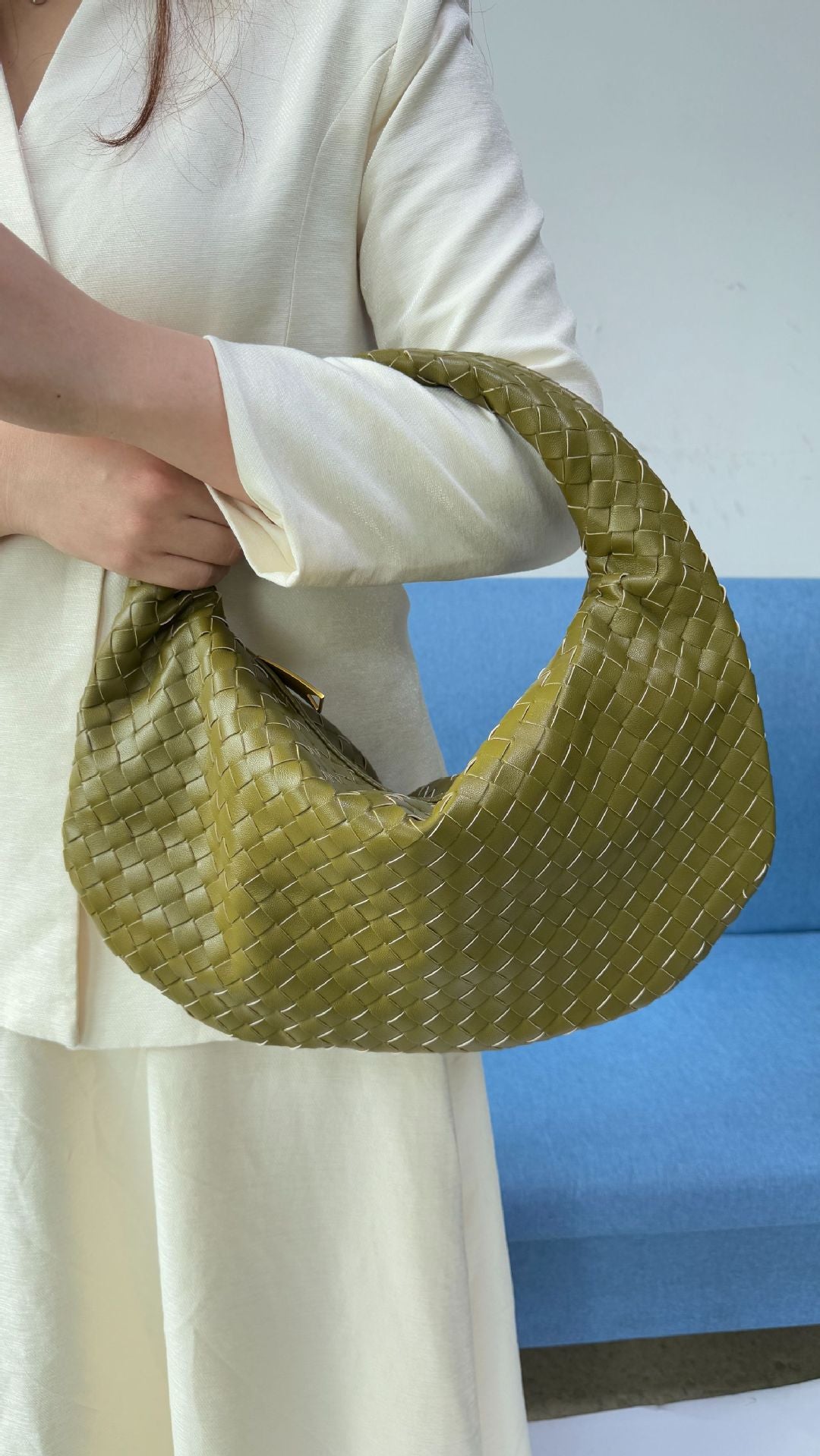 Women's Denim Woven Hand Holding One Underarm Handbags