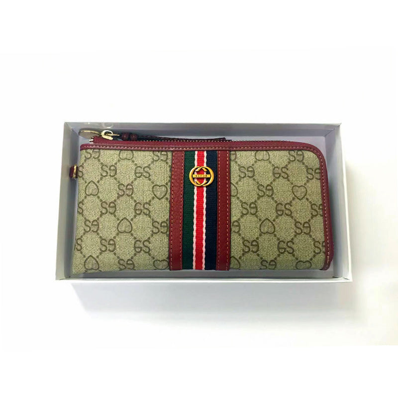 Women's Genuine Leather Zipper Multiple Slots Versatile Ladies Wallets