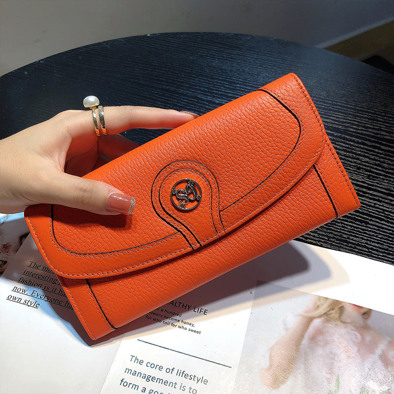 Women's Leather Long Large Capacity Mobile Versatile Card Holder