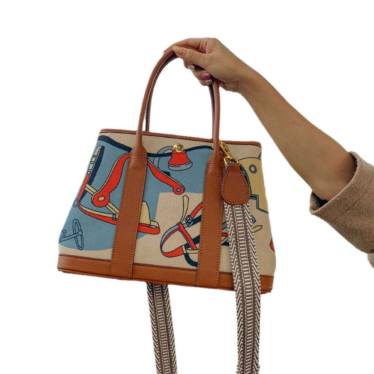Women's Canvas Classic Painted Iti Large Capacity Handbags