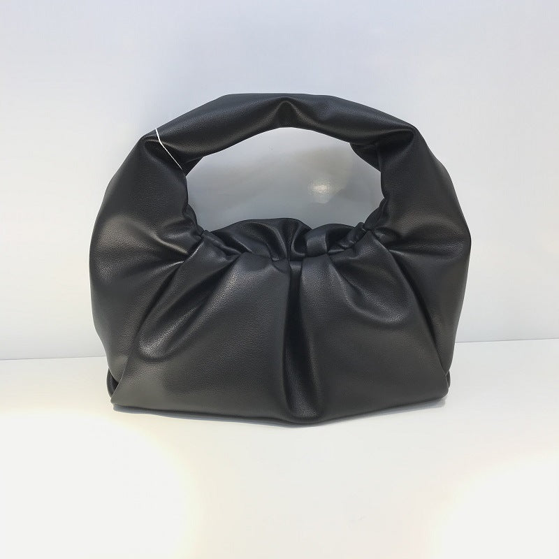 Hand Croissant Large Capacity Clip Pleated Handbags