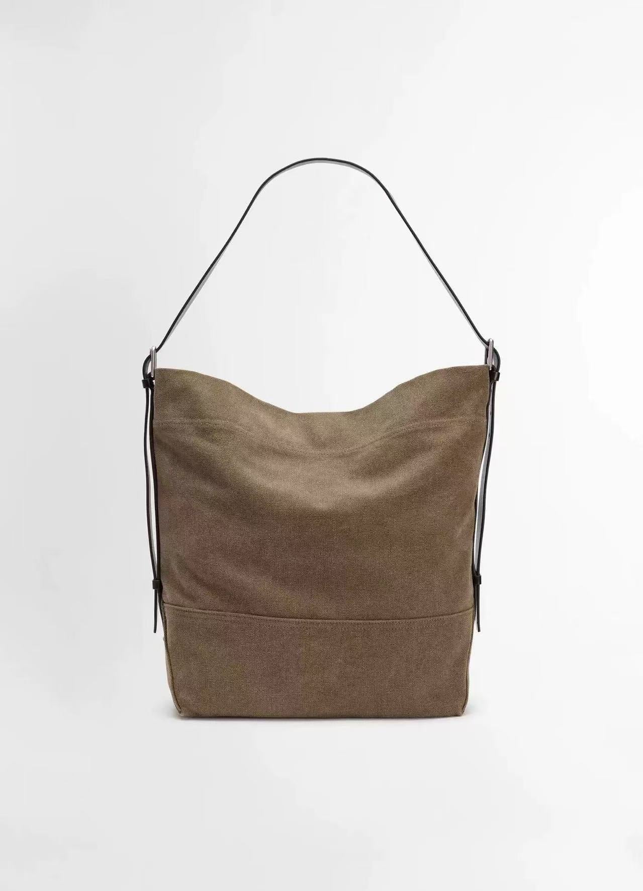 Two-color Big Canvas Large Capacity Totes Shoulder Bags
