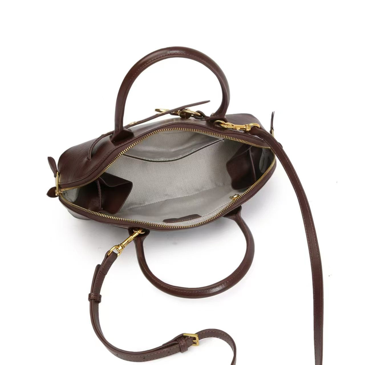 Women's High Sense Vintage Shell Wild Genuine Handbags