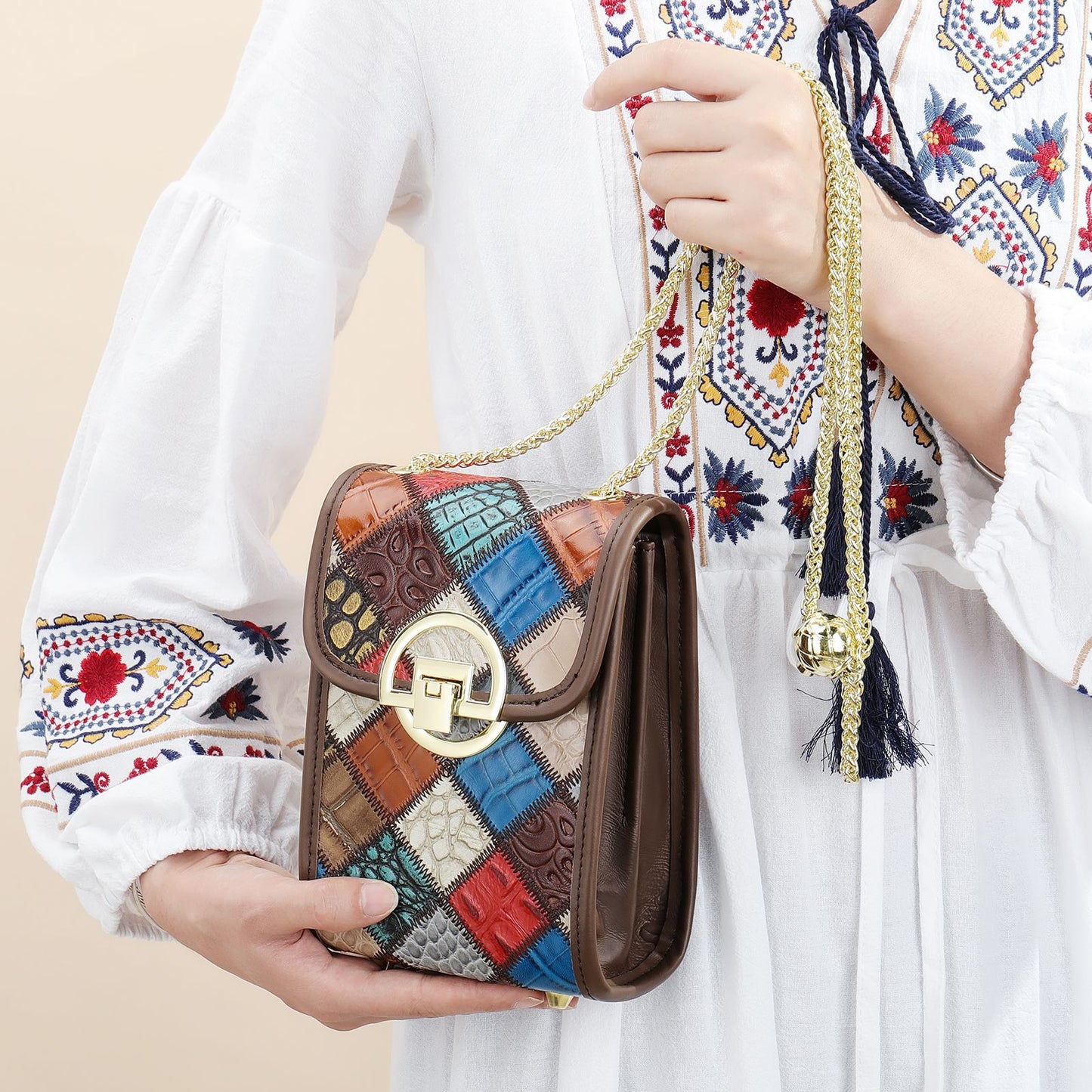 Women's Korean Style High-grade Underarm Genuine Leather Crossbody Bags