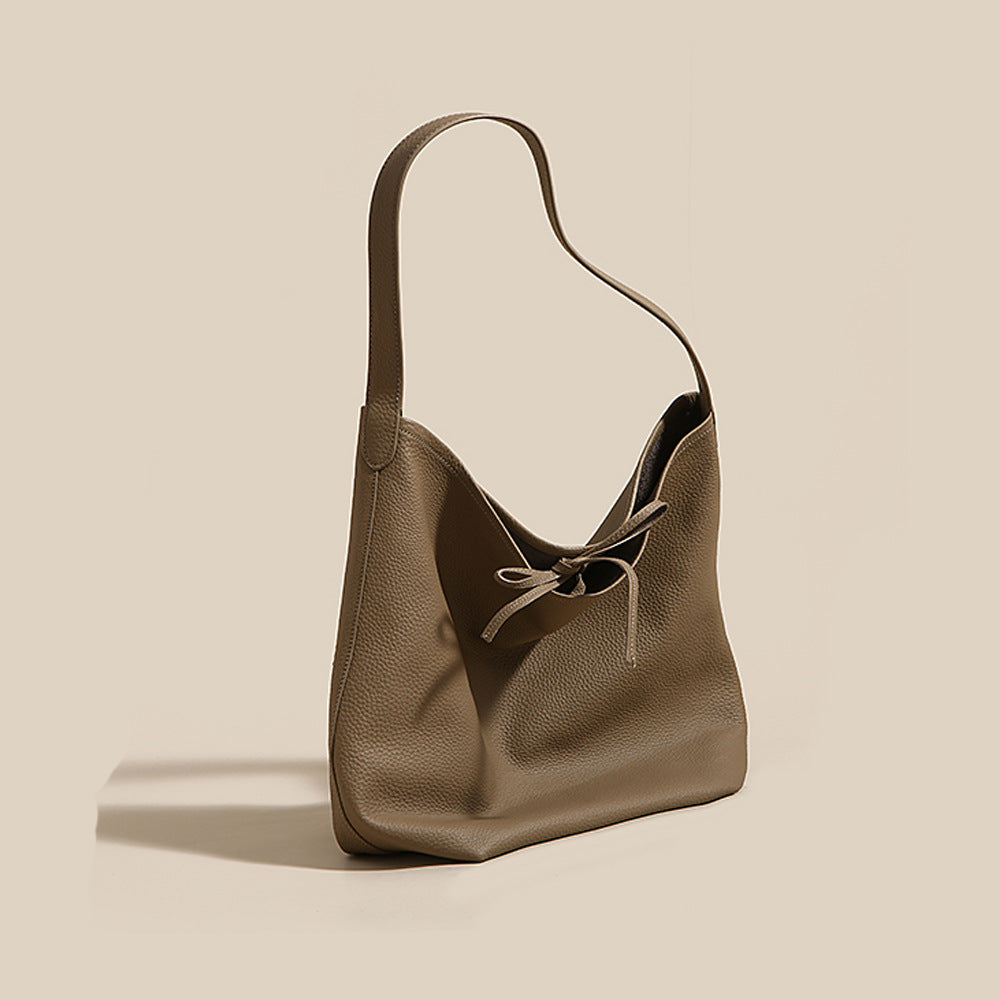 Women's Large Capacity Genuine Leather Underarm Portable Shoulder Bags