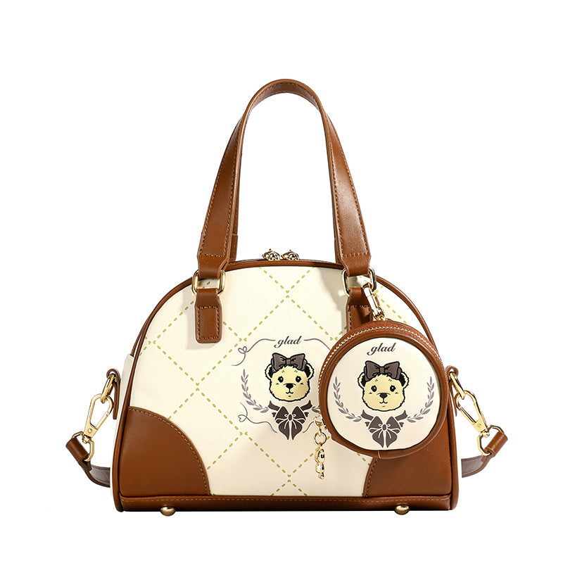 Women's Source Large Capacity Contrast Color Cute Handbags