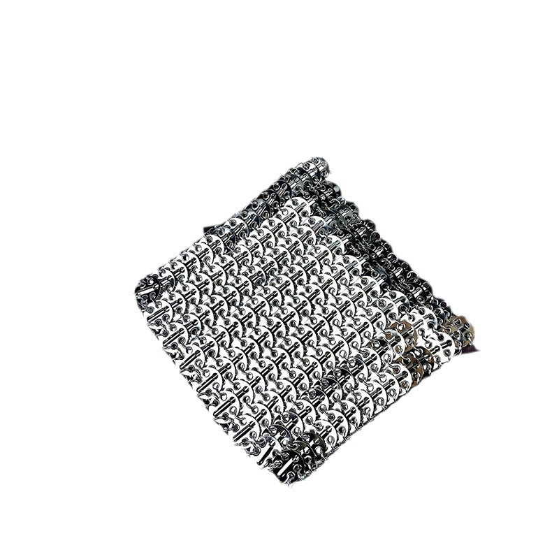 Women's Size Sier Metal Sheet Handmade Chain Evening Bags