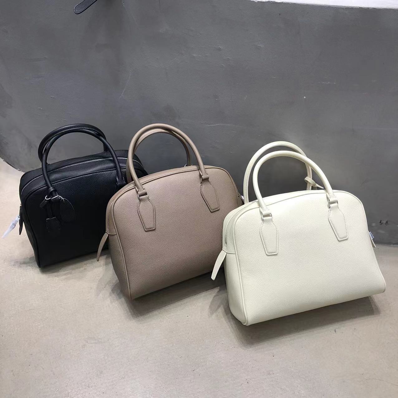 Women's Leather Surface Large Capacity Boston Pillow Shoulder Bags