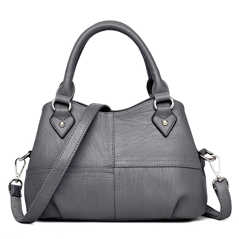 Women's Fashion Simple Texture Soft Leather Handbags