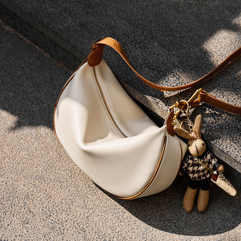 Women's Glamorous Dumpling Underarm Genuine Leather Bags
