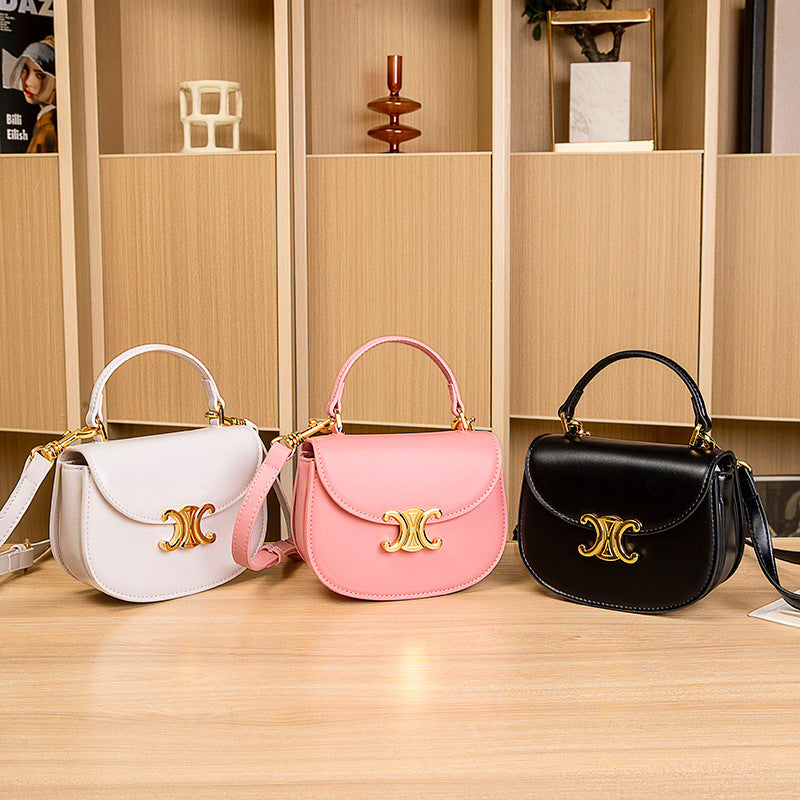 Women's Spring Arc Niche Saddle Retro One Handbags