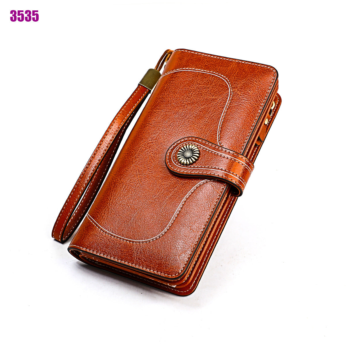 Women's Vintage Genuine Leather Long Cowhide Ladies Wallets