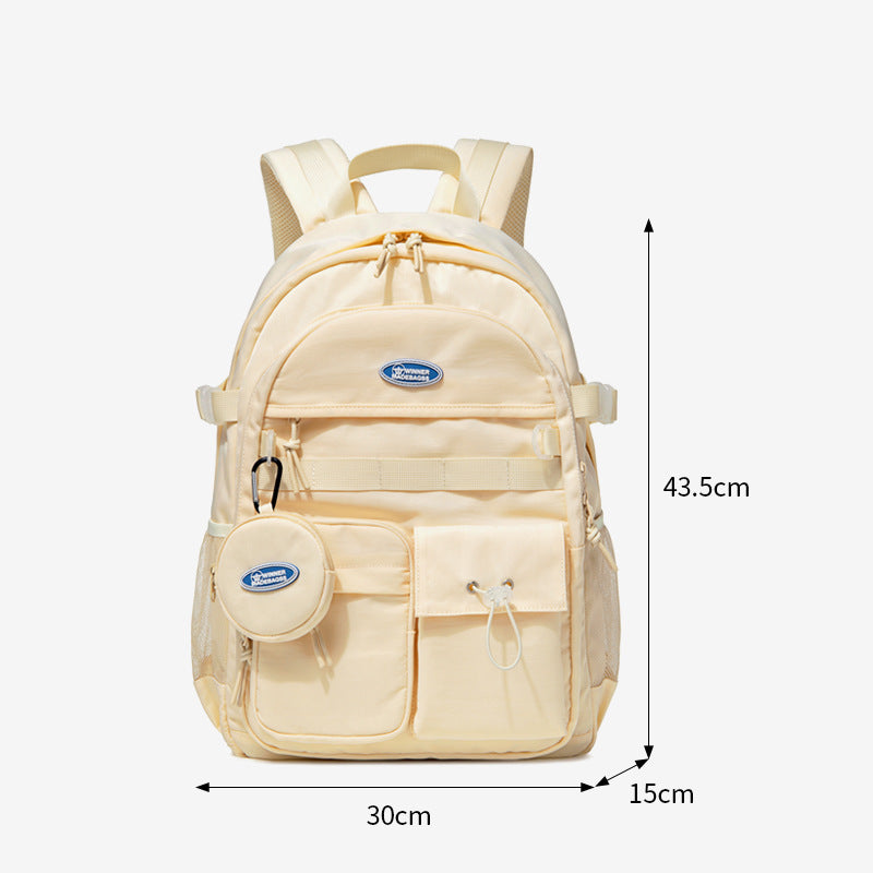 Female College High Junior White Computer Backpacks
