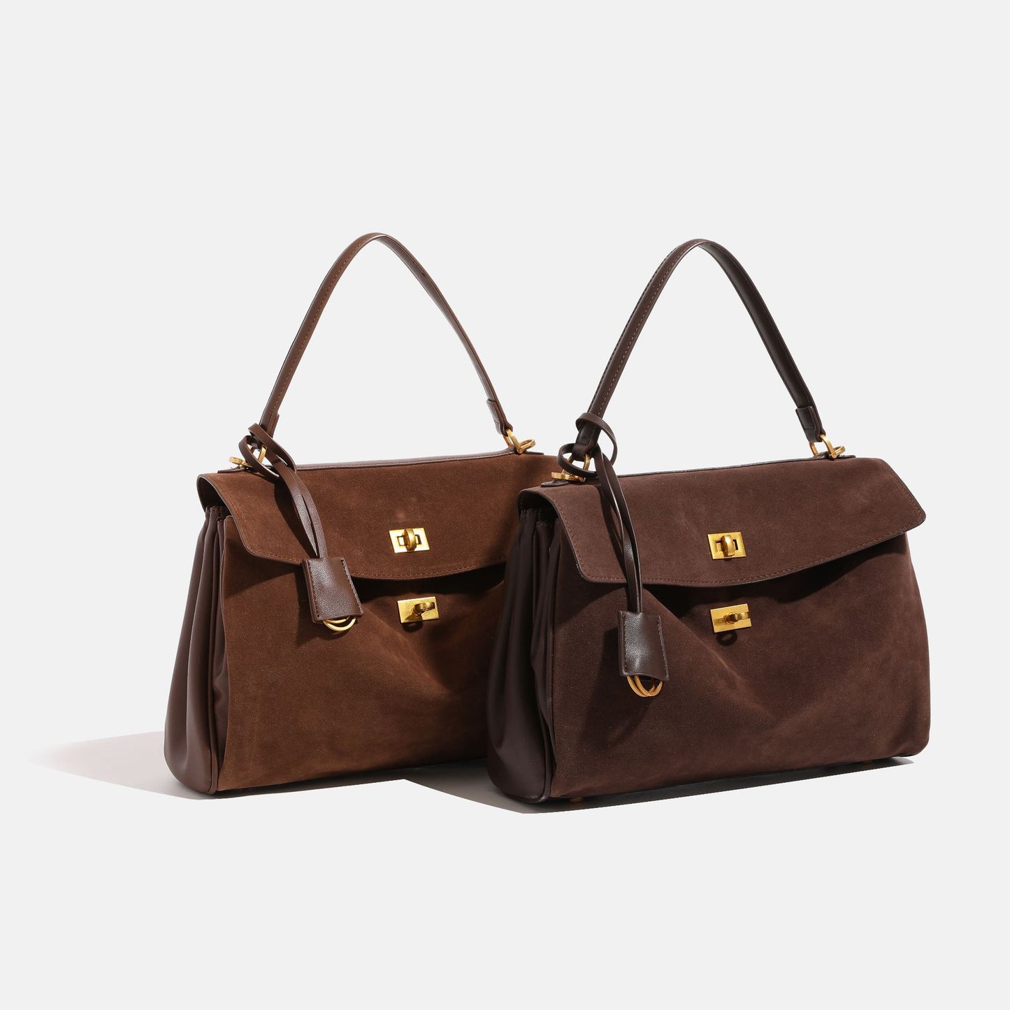 Suede Loose Feeling Kelly Large Capacity Crossbody Bags