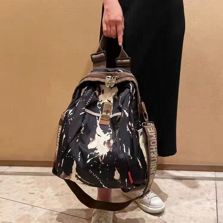 Women's Ink Printing Gold Fashion Waterproof Oxford Backpacks