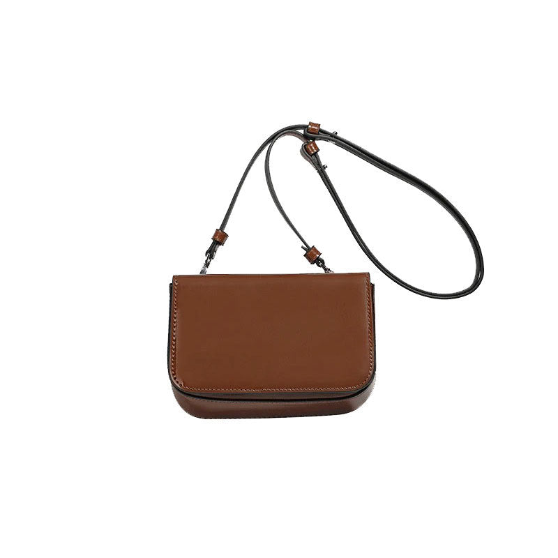 Women's Brown Bright Leather Packet Li Xian Crossbody Bags