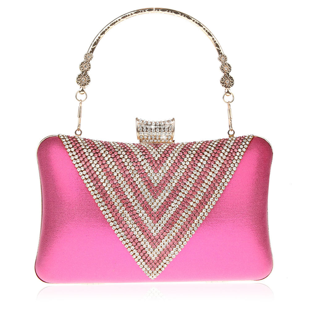 Women's Quality Rhinestone Luxury Elegant Banquet Portable Easy To Bags