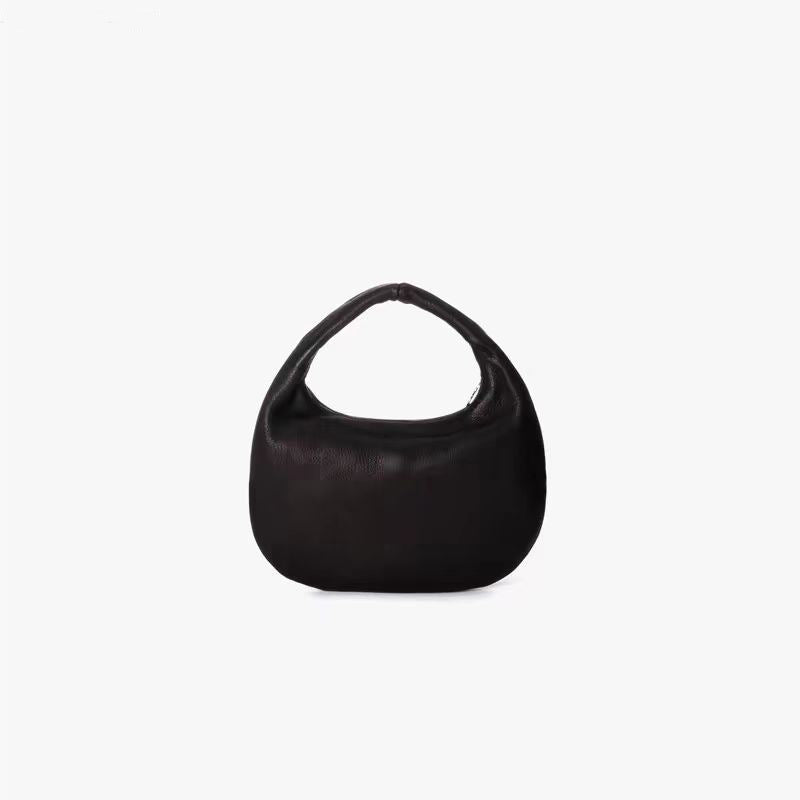 Women's Genuine Leather Crescent Popular Portable Moon Handbags