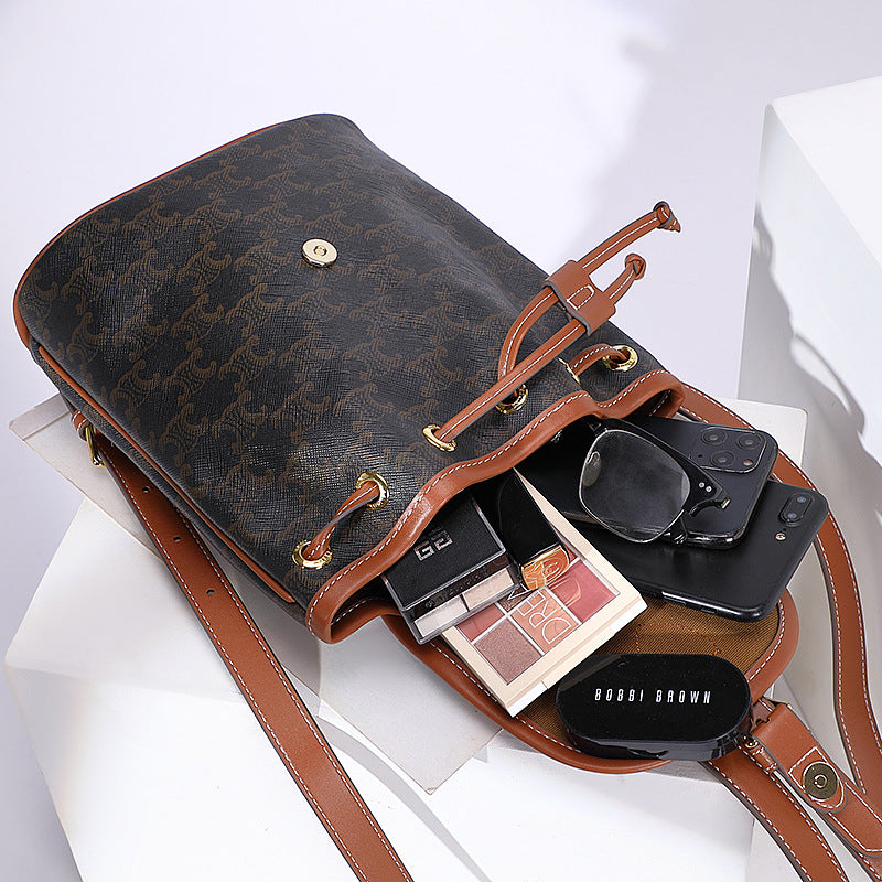 Spring Door Presbyopic Genuine Leather Fashion Backpacks