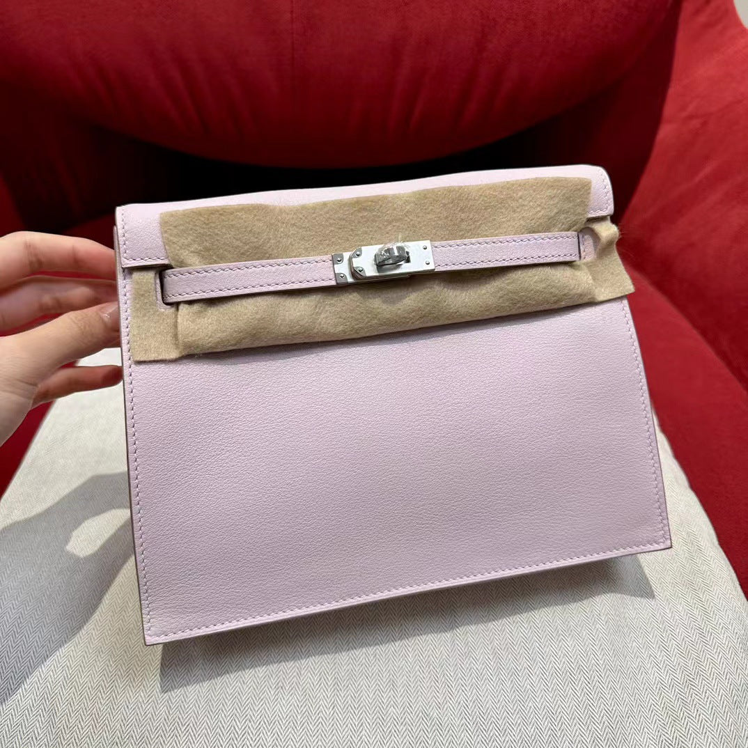 Women's Wax Line Kelly Dancing Leather Hand Shoulder Bags