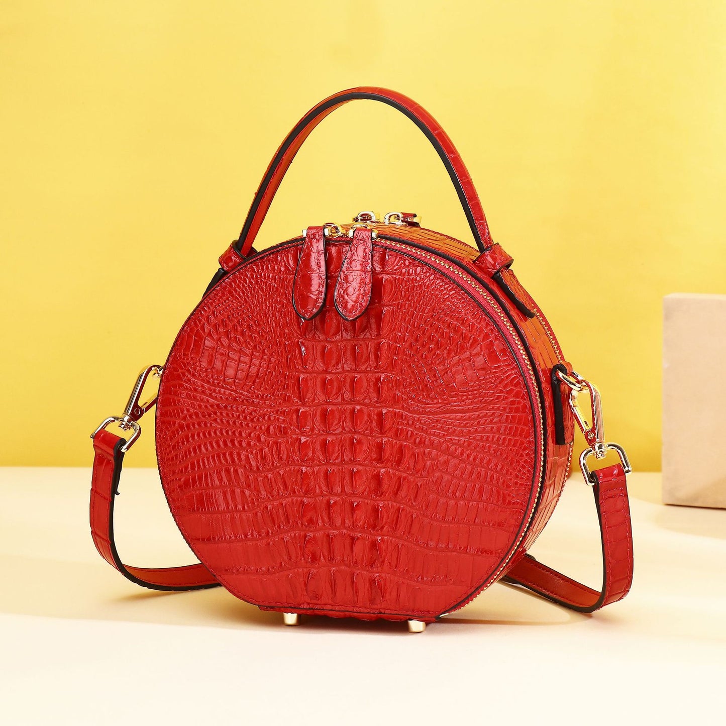 Women's Crocodile Pattern Himalayan Round Pie Summer Bags