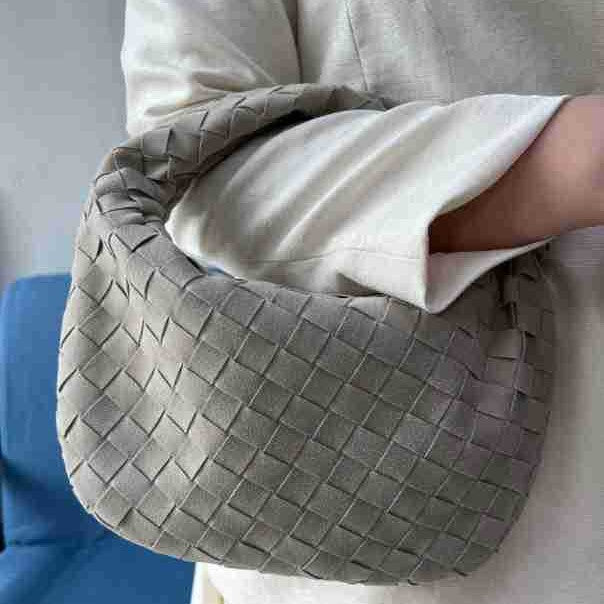 Size Frosted Woven Croissant Handmade Underarm Handbags
